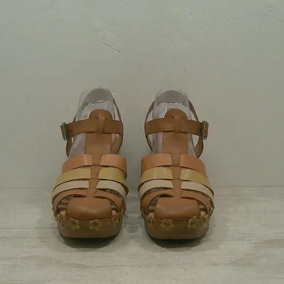 KORKS Willow Comfort Platform Boho Chunky Heels Floral Earth Tone Size 11 M - Picture 4 of 14